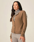 womens brown cashmere cardigan  kvss