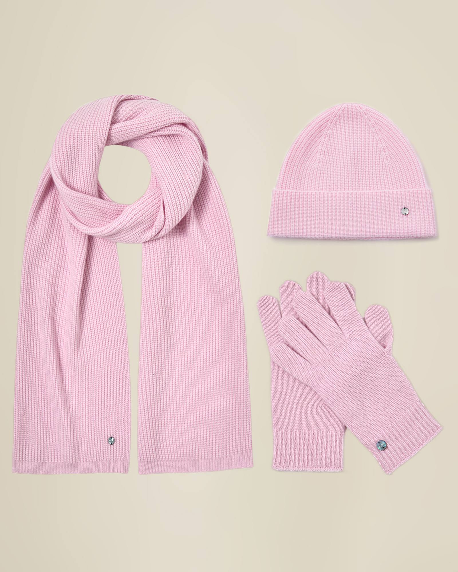womens hat gloves scarf set cashmere  kvss